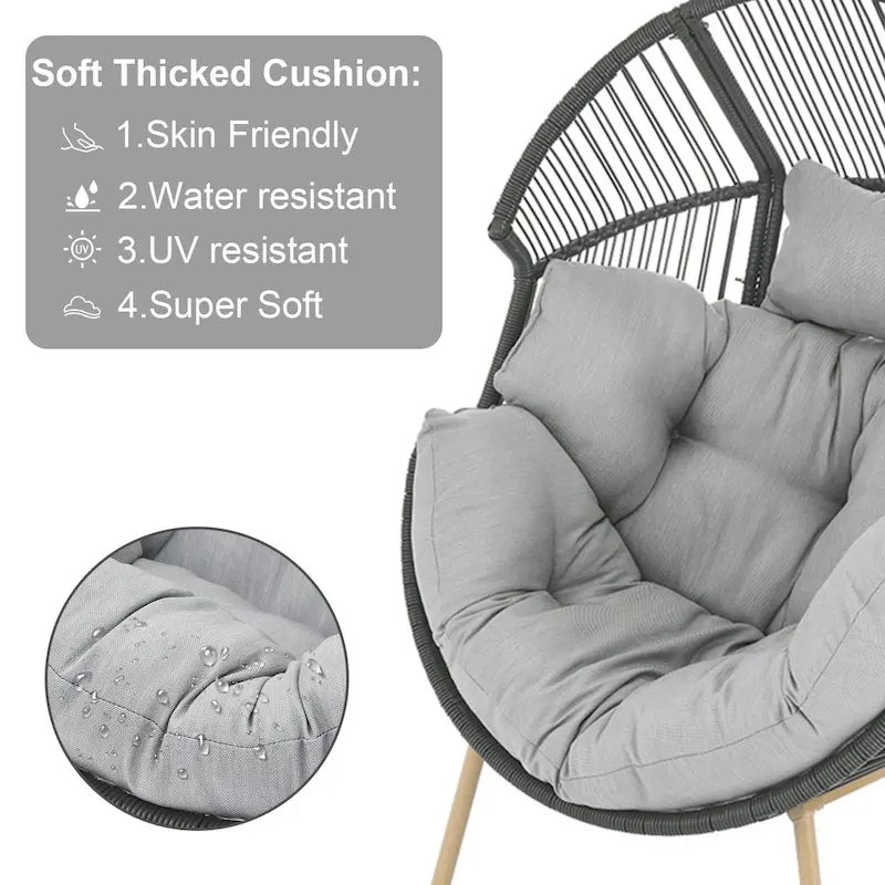 Outdoor Egg Chair with Cushion Oversized Egg Chair