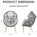 Outdoor Egg Chair with Cushion Oversized Egg Chair