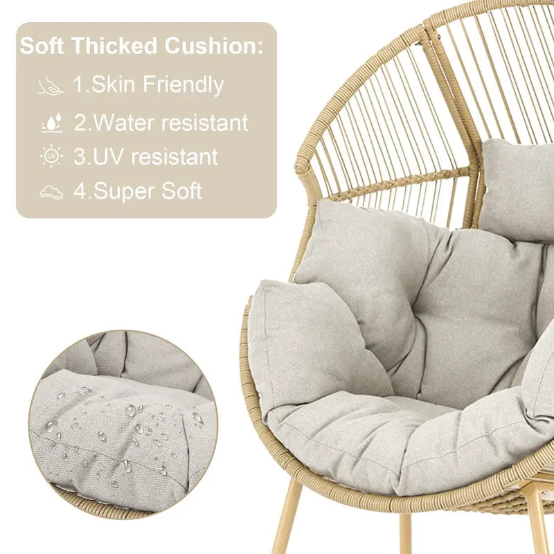 Outdoor Egg Chair with Cushion Oversized Egg Chair