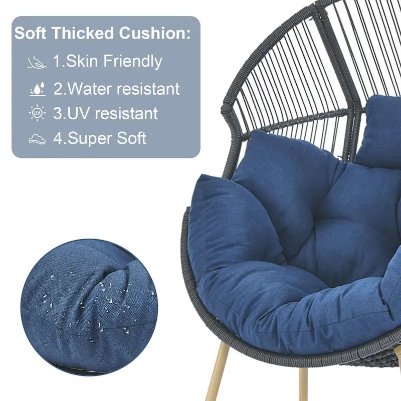 Outdoor Egg Chair with Cushion Oversized Egg Chair