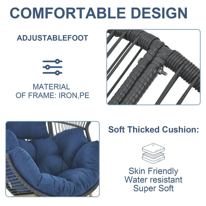 Outdoor Egg Chair with Cushion Oversized Egg Chair