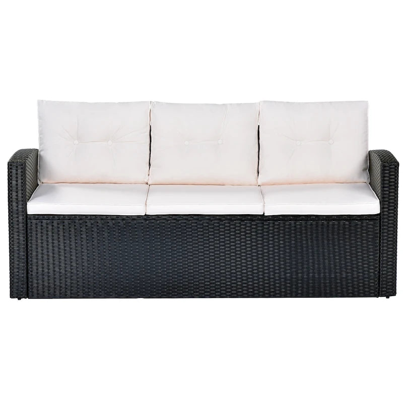 6 piece All-Weather Wicker rattan Patio Outdoor Sectional Set