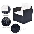 6 piece All-Weather Wicker rattan Patio Outdoor Sectional Set