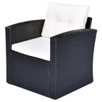 6 piece All-Weather Wicker rattan Patio Outdoor Sectional Set
