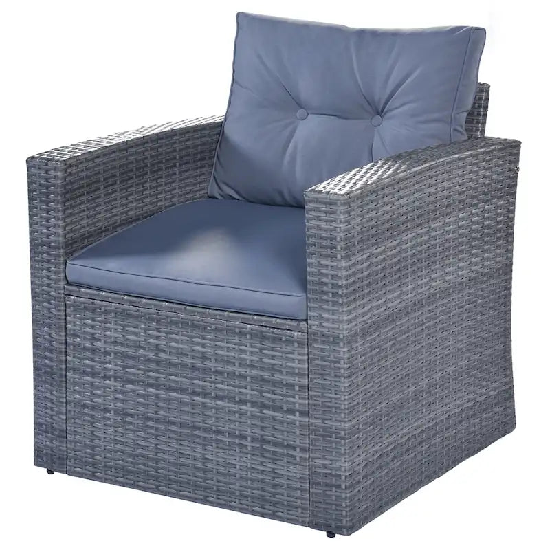 6 piece All-Weather Wicker rattan Patio Outdoor Sectional Set