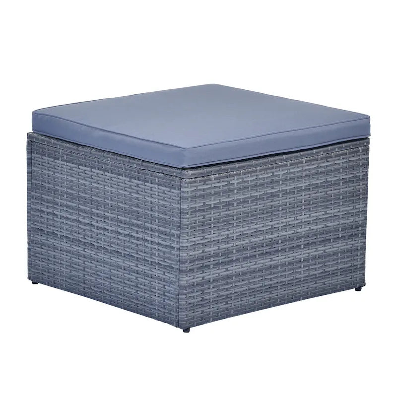 6 piece All-Weather Wicker rattan Patio Outdoor Sectional Set
