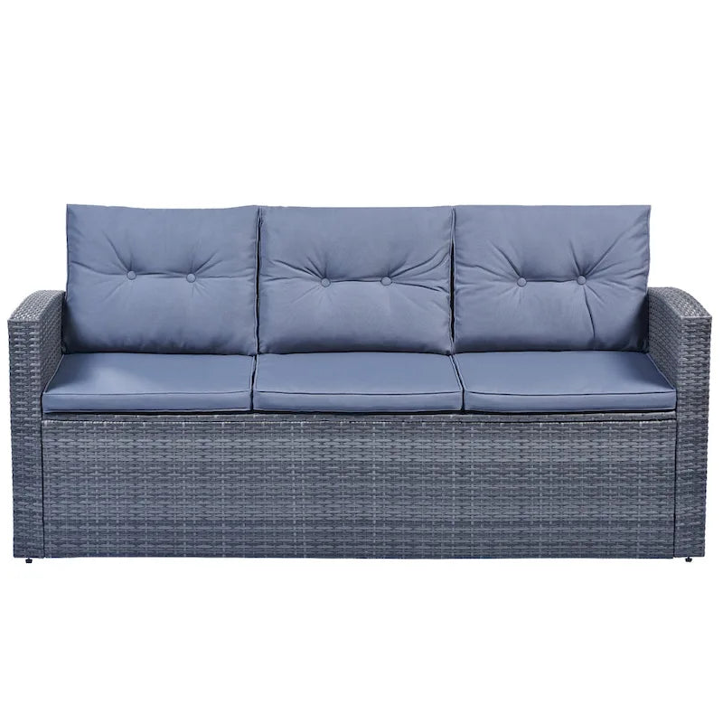 6 piece All-Weather Wicker rattan Patio Outdoor Sectional Set