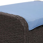 Outsunny 5-piece Wicker Patio Chairs, Ottomans, and Coffee Table Set