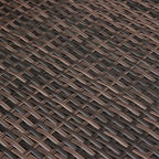 Outsunny 5-piece Wicker Patio Chairs, Ottomans, and Coffee Table Set