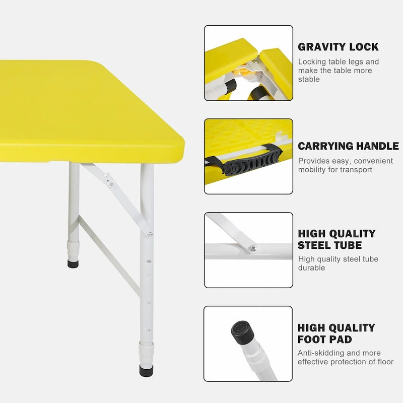 4ft Portable Folding Table