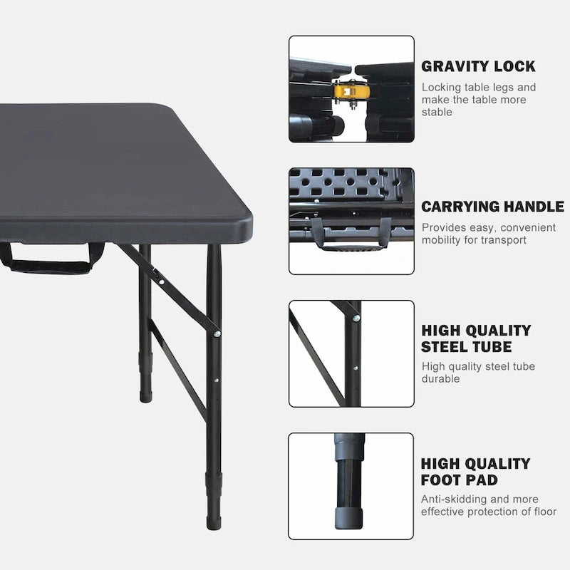 4ft Portable Folding Table