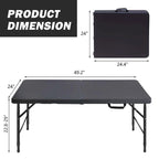 4ft Portable Folding Table