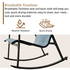 Single Iron Frame Removable Teslin Rocking Chair