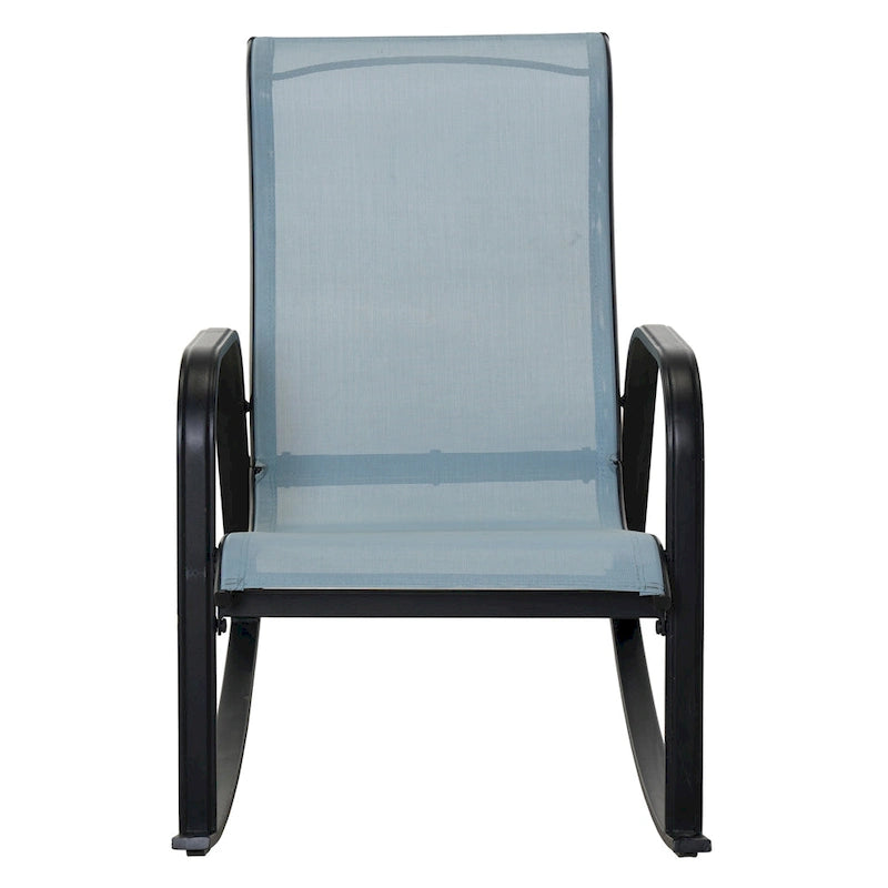 Single Iron Frame Removable Teslin Rocking Chair