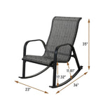 Single Iron Frame Removable Teslin Rocking Chair