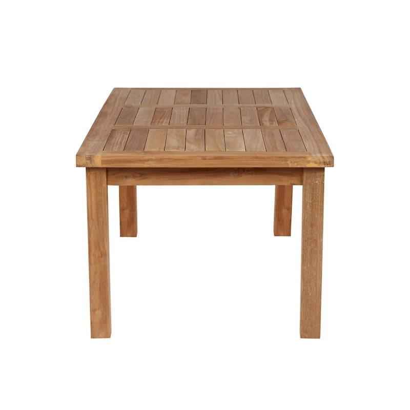 RRI Goods Teak Outdoor Coffee Table 24 X 48  Rectangular Table for Patio, Balcony, Lawn, Deck, Backyard, Terrace