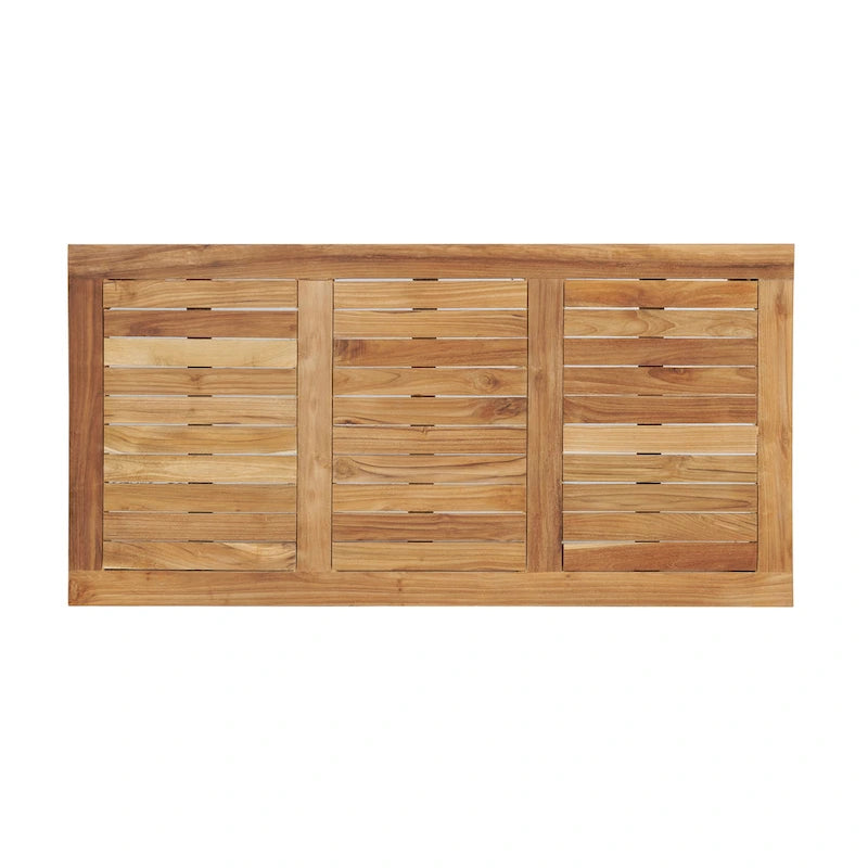 RRI Goods Teak Outdoor Coffee Table 24 X 48  Rectangular Table for Patio, Balcony, Lawn, Deck, Backyard, Terrace
