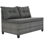 GO 8-pieces Outdoor Wicker Round Sofa Set With Rectangular Coffee Table