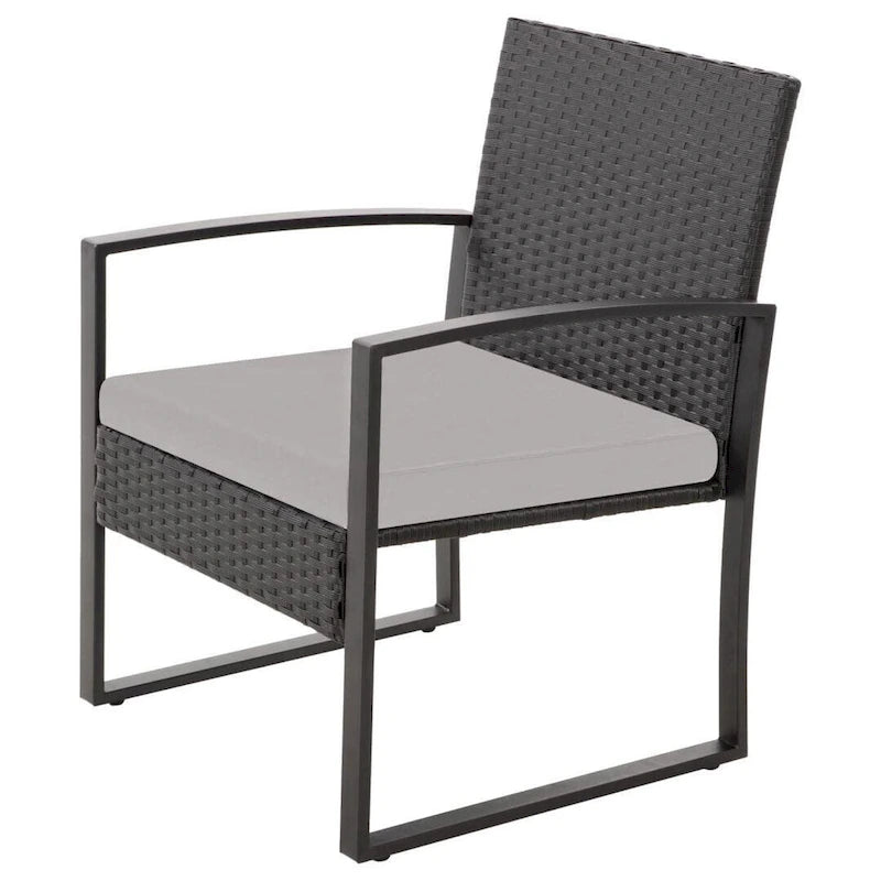 3-Piece Wicker Bistro Set, Outdoor Patio chairs with Coffee Table