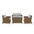 Crosley Bradenton 4Pc Outdoor Wicker Conversation Set
