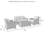 Crosley Bradenton 4Pc Outdoor Wicker Conversation Set