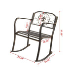 31.5  Flat Tube Single Rocking Chair Bronze Color