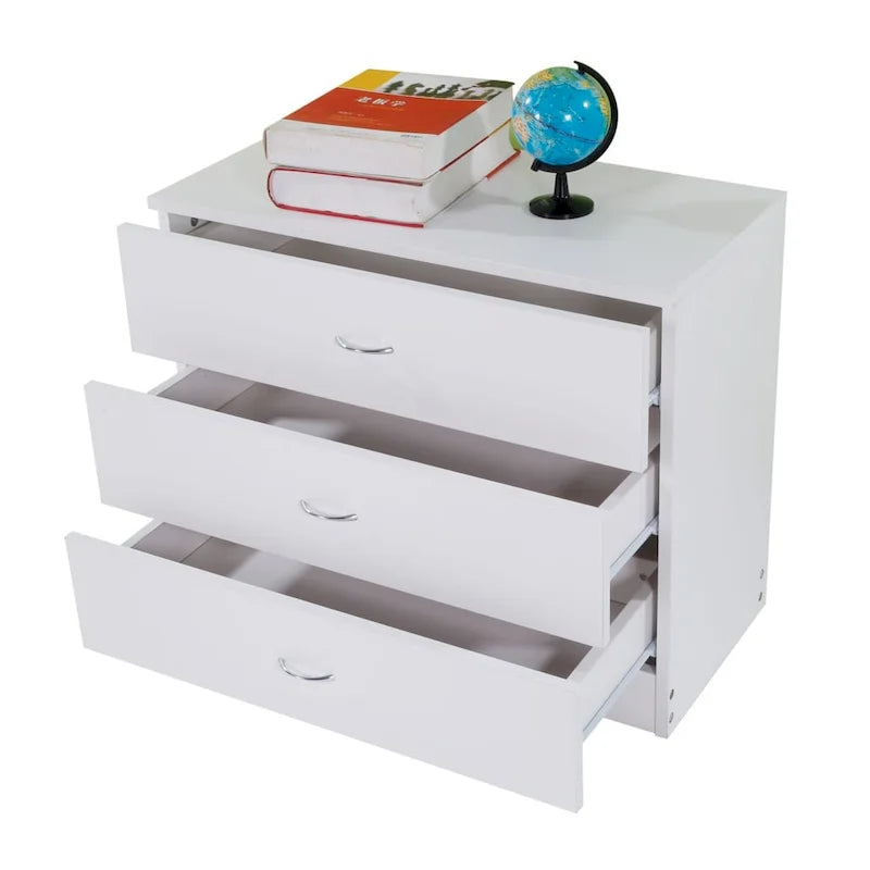 3-Drawer Dresser Storage Cabinet Side Table for Bedroom, Living Room