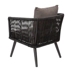 4 Piece Indoor/Outdoor Lounge Set - Loveseat, 2 Chairs & Metal Coffee Table