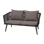 4 Piece Indoor/Outdoor Lounge Set - Loveseat, 2 Chairs & Metal Coffee Table