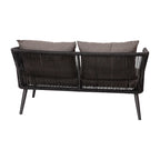 4 Piece Indoor/Outdoor Lounge Set - Loveseat, 2 Chairs & Metal Coffee Table