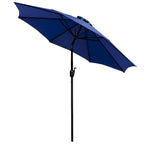 Patio Set wirh 35  Table, 2 Chairs, and Umbrella with Base - 35.25 W x 35.25 D x 29.5 H