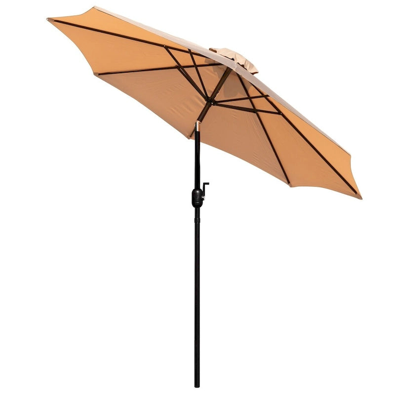 Patio Set wirh 35  Table, 2 Chairs, and Umbrella with Base - 35.25 W x 35.25 D x 29.5 H