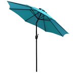 Patio Set wirh 35  Table, 2 Chairs, and Umbrella with Base - 35.25 W x 35.25 D x 29.5 H
