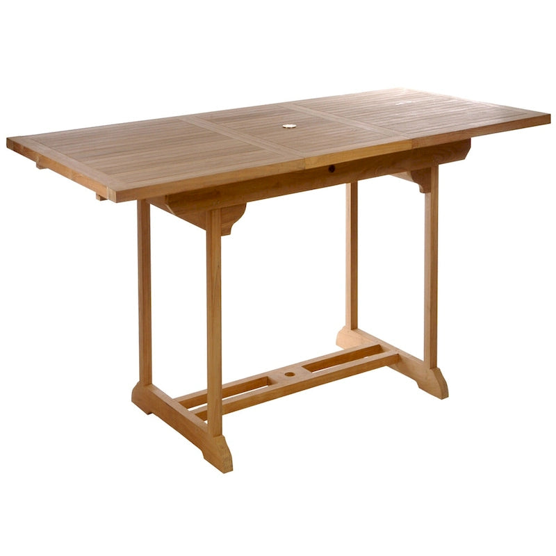 Chic Teak 9 Piece Teak Wood Orleans Bar Table/Chair Set With Cushions