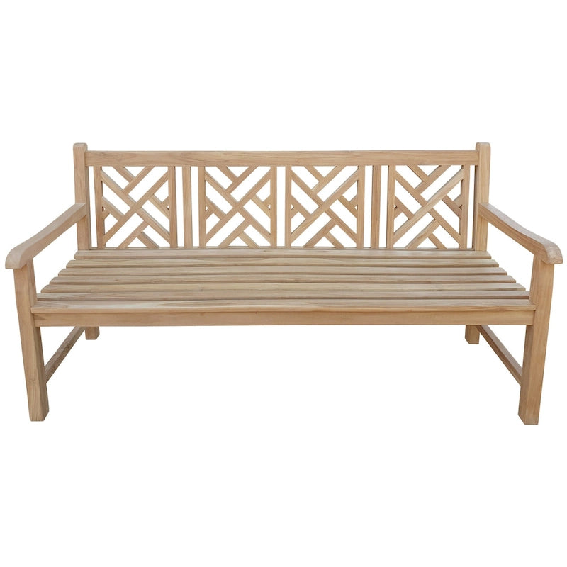 Seven Seas Teak Saint Thomas Outdoor Teak Wood Patio Bench, 6 Foot