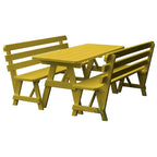 Tavolo da Picnic in Pino da 2,4 m con 2 Panche con Schienale