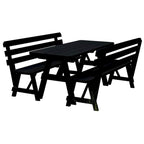 Tavolo da Picnic in Pino da 2,4 m con 2 Panche con Schienale