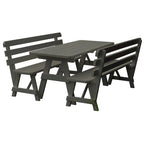 Tavolo da Picnic in Pino da 2,4 m con 2 Panche con Schienale