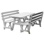 Tavolo da Picnic in Pino da 2,4 m con 2 Panche con Schienale