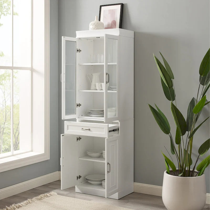 Crosley Stanton Glass Door Pantry - 14.5 x23.75 x78
