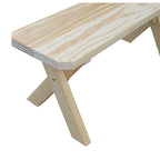 Pine 3' Crossleg Bench