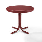 Crosley Retro Metal Side Table In Coral Red
