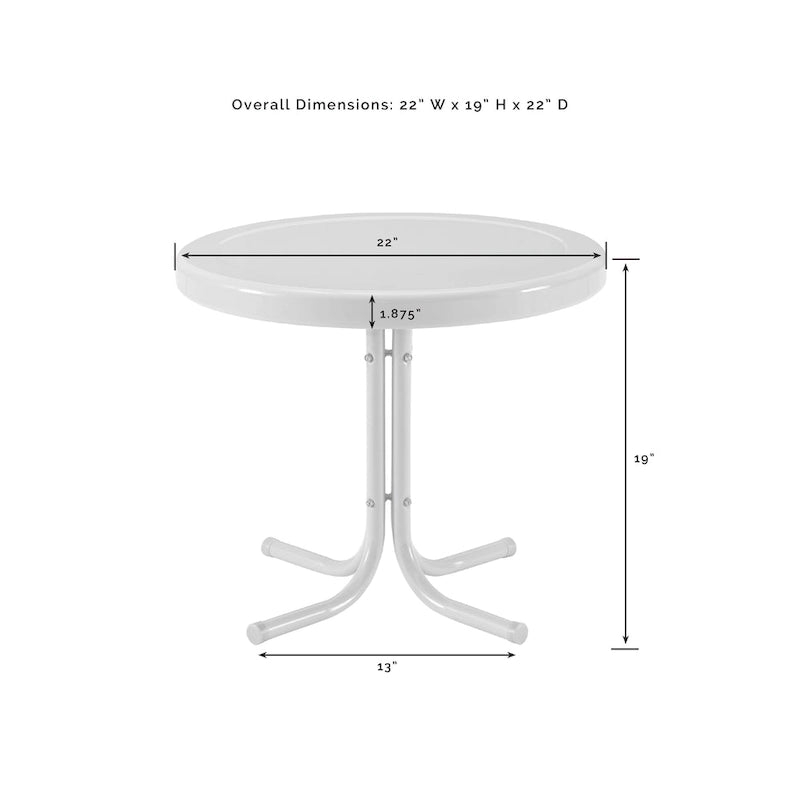 Crosley Retro Metal Side Table In Yellow
