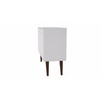 35.43" Mid-Century Modern Buffet Stand with 3 Shelves 3 Doors Storage Cabinet Glossy Finish Sideboard