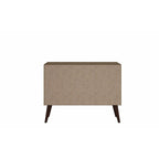 35.43" Mid-Century Modern Buffet Stand with 3 Shelves 3 Doors Storage Cabinet Glossy Finish Sideboard