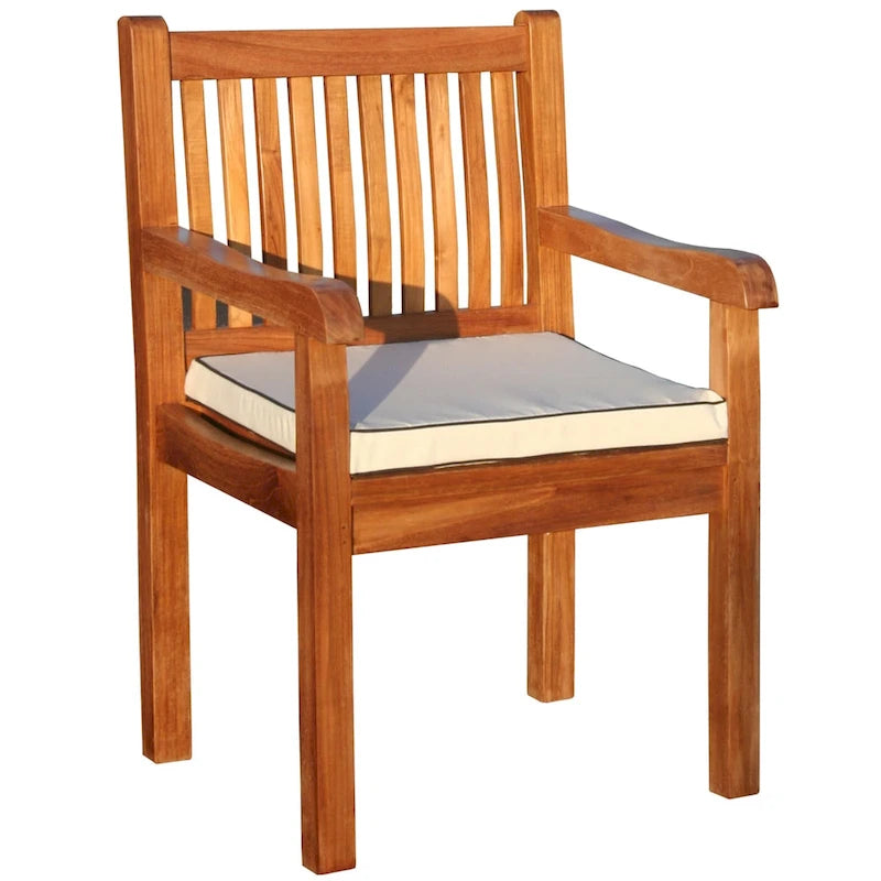 Chic Teak 11 Piece Oval Teak Wood Elzas Table/Chair Set With Cushions