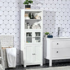 HOMCOM 63  Buffet with Hutch, Kitchen Pantry, Freestanding Storage Cabinet