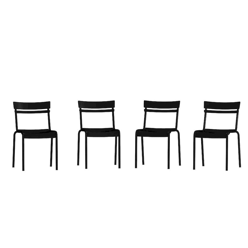 Indoor/Outdoor Commercial Grade Modern Metal Slat Barstools (Set of 4)