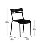 Indoor/Outdoor Commercial Grade Modern Metal Slat Barstools (Set of 4)