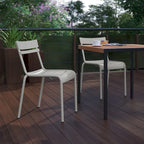 Indoor/Outdoor Commercial Grade Modern Metal Slat Barstools (Set of 4)